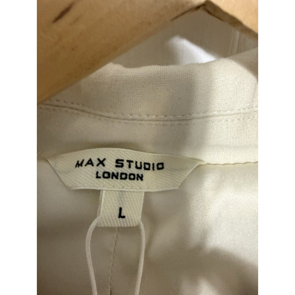 Max Studio Cream Women’s Pantsuit Size L NWT - Picture 4 of 12